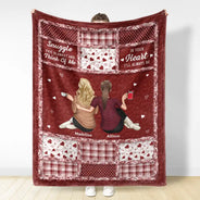 Gift For Women,Gift For Sisters,Gift For Bestie,Gift For Sibling,Love - Besties Sisters Hug This Blanket - Personalized Fleece Blanket, Sherpa Blanket