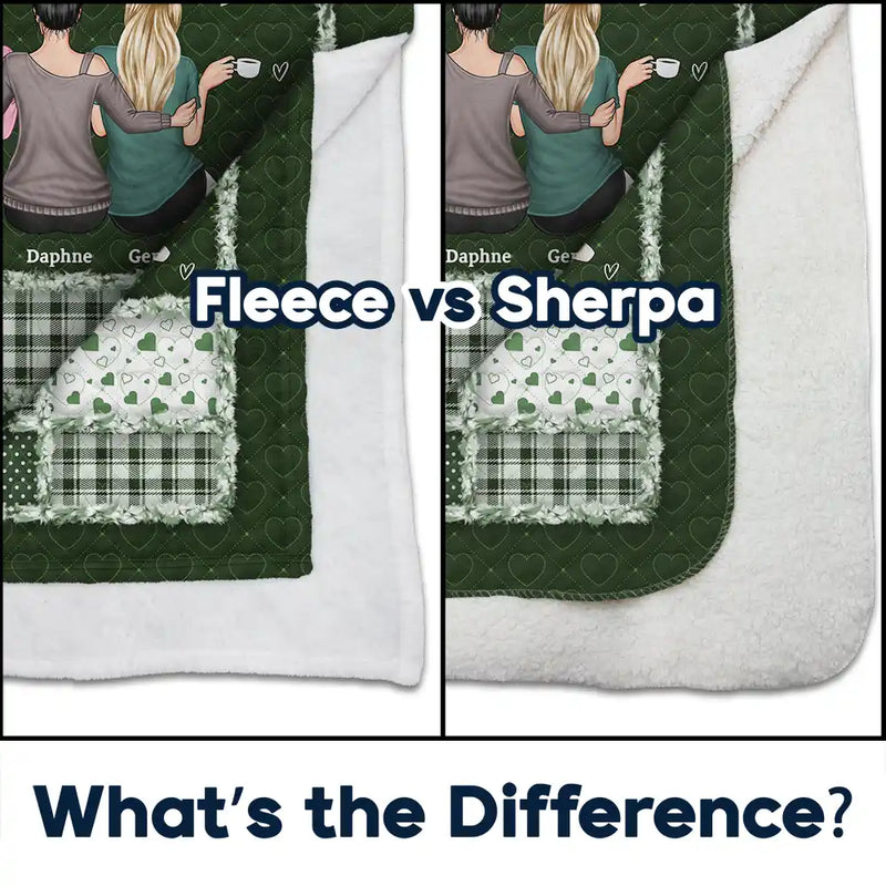 Gift For Women,Gift For Sisters,Gift For Bestie,Gift For Sibling,Love - Besties Sisters Hug This Blanket - Personalized Fleece Blanket, Sherpa Blanket