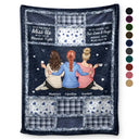 Gift For Women,Gift For Sisters,Gift For Bestie,Gift For Sibling,Love - Besties Sisters Hug This Blanket - Personalized Fleece Blanket, Sherpa Blanket