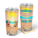 Gift For Bestie,Gift For Women,Beach - Besties Thank You For Being The Pee In My Pants Beach 3D Effect - Personalized Tumbler