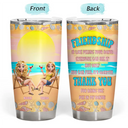 Gift For Bestie,Gift For Women,Beach - Besties Thank You For Being The Pee In My Pants Beach 3D Effect - Personalized Tumbler