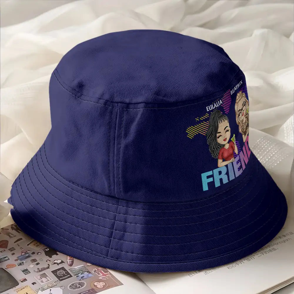 Gift For Men,Gift For Women,Gift For Bestie,Best friends' Hobby,Summer,Travel,Funny - Besties Trip Travel Buddies - Personalized Bucket Hat
