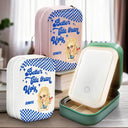 Gift For Wife, Gift For Girlfriend, Gift For Women, Gift For Yourself, Gift For Aunt, Gift For Mother, Gift For Sisters, Gift For Bestie, Funny - Better Late Than Ugly - Personalized Makeup Box With LED Mirror