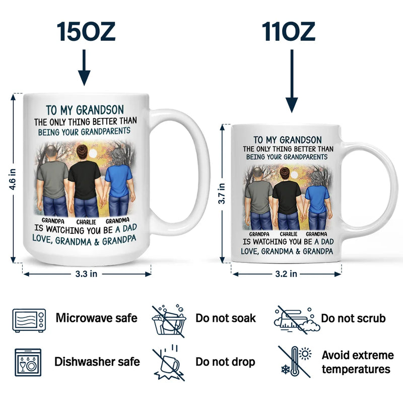 Dad,Mom,Sons,Gift For Son - Better Than Being Your Father Grandpa - Personalized Mug
