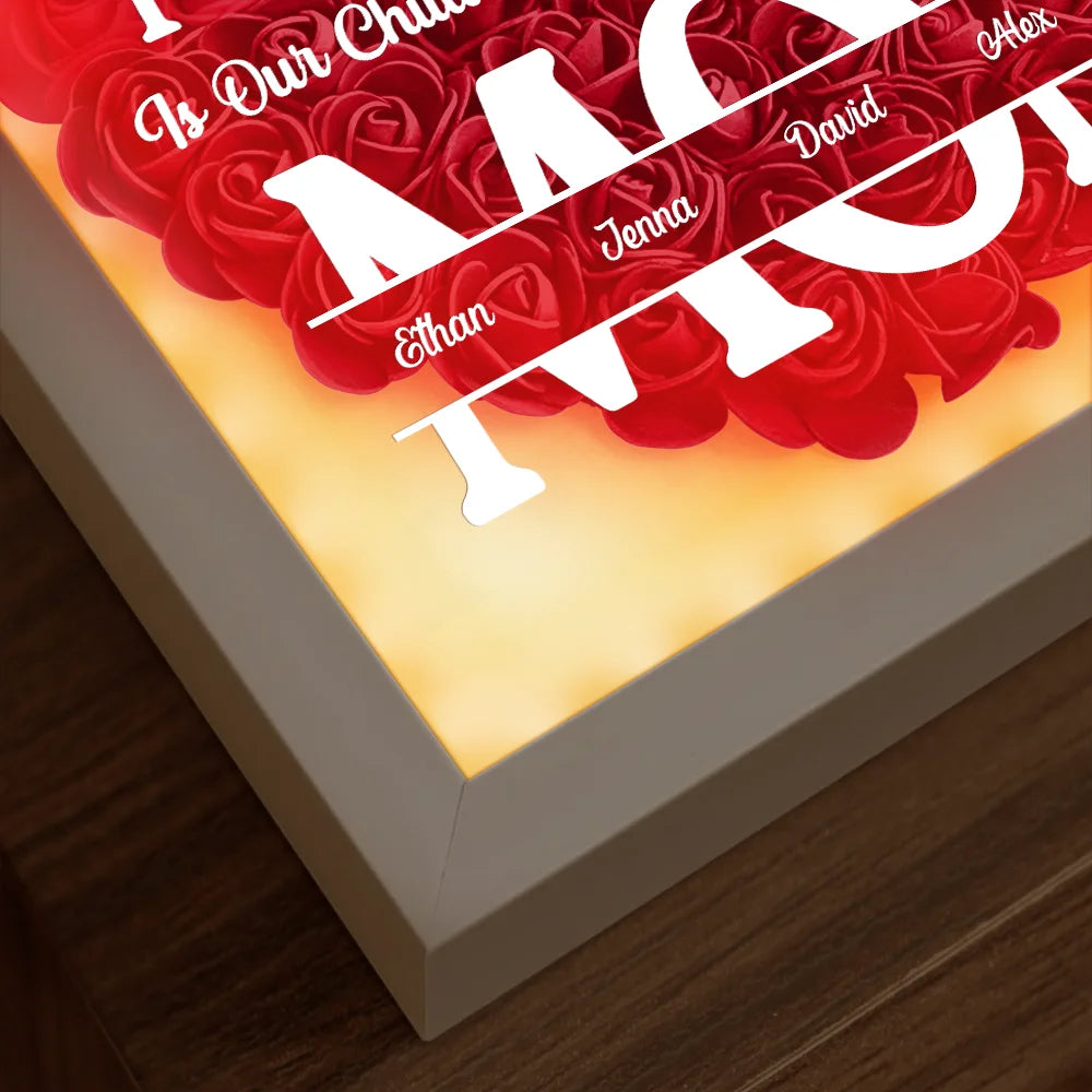 Gift For Wife,Gift For Mother,Gift For Couples,Happy - Better Than Having You As My Wife - Personalized LED Light Flower Shadow Box