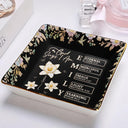 Gift For Women,Gift For Bestie,Love - Bible Verse God Says I Am Birth Flower Nacre Effect - Personalized Ring Dish