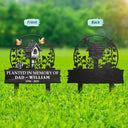 Memorial, Sad, Family, Parents, Gift For Grandparents - Birdhouse In Loving Memory Of You - Personalized Metal Garden Stake