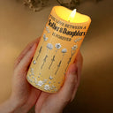 Gift For Women,Gift For Mother,Mom - Daughters (Adult),Mom - Daughters (Young),Gift For Daughter,Love - 3D Metal Effect Birth Month Flowers Mother And Daughters - Personalized Flameless LED Candle