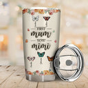 Gift For Mother,Gift For Grandma - Birth Butterfly Grandkid First Mom Now Grandma - Personalized Tumbler