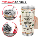 Gift For Mother,Gift For Grandma - Birth Butterfly Grandkid First Mom Now Grandma - Personalized Tumbler