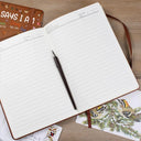 Gift For Bestie, Christmas, Love - Birth Flower Bible Verse God Says I Am - Personalized Leather Journal