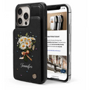 Gift For Yourself, Gift For Women, Gift For Men, Happy - Birth Flower Bouquet And Name - Personalized Leather Flip Wallet Phone Case