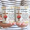 Gift For Yourself, Happy, Gift For Women, Gift For Men, Christian, Top Market - Birth Flower Bouquet Good Morning This Is God - Personalized Mug