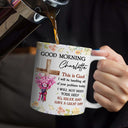 Gift For Yourself, Happy, Gift For Women, Gift For Men, Christian, Top Market - Birth Flower Bouquet Good Morning This Is God - Personalized Mug