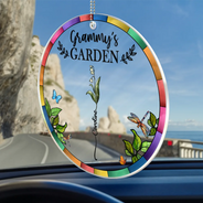 Gift For Women, Gift For Mother, Gift For Grandma, Love - Birth Flower Grandma's Garden - Personalized Acrylic Car Hanger
