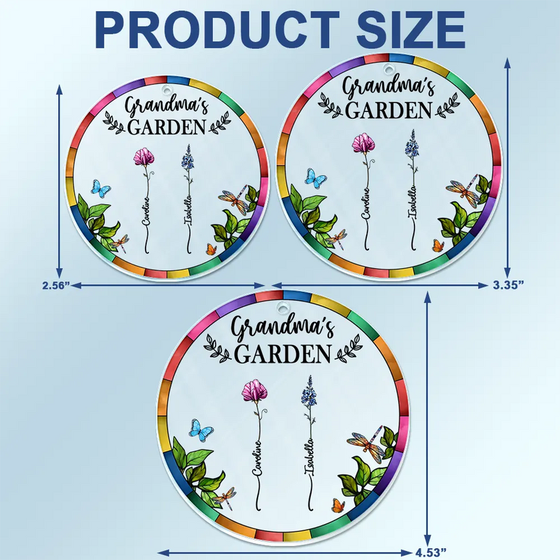 Gift For Women, Gift For Mother, Gift For Grandma, Love - Birth Flower Grandma's Garden - Personalized Acrylic Car Hanger