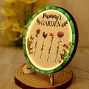 Gift For Mother,Gift For Grandma,Love - Birth Flower Grandma's Garden - Personalized LED Light Wooden Plaque