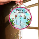 Gift For Mother,Gift For Grandma,Love,Gift For Wife - Birth Flower Grandma's Garden - Personalized Rainbow Suncatcher With Crystal Ball Prism