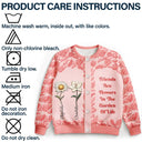 Gift For Bestie,Love - Birth Flower Grow An Old Friend - Personalized Cardigan