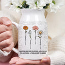 Gift For Bestie,Old Best friends,Gift For Sisters,Happy - Birth Flower Grow An Old Friend - Personalized Ceramic Flower Vase