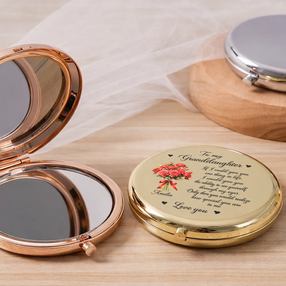 Gift For Daughter,Gift For Women,Love - Birth Flower My Daughter How Special You Are To Me - Personalized Compact Mirror