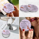 Gift For Daughter,Gift For Grandkids,Gift For Sisters,Gift For Bestie,Love,Gift For Women - Birth Flower My Daughter You Are Beautiful - Personalized Circle Compact Mirror