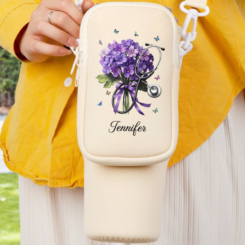 Stéthoscope Fleur de Naissance - Sac porte-bouteille personnalisé
