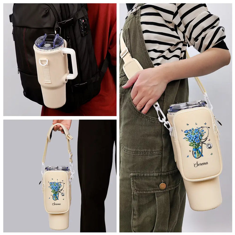 Stéthoscope Fleur de Naissance - Sac porte-bouteille personnalisé