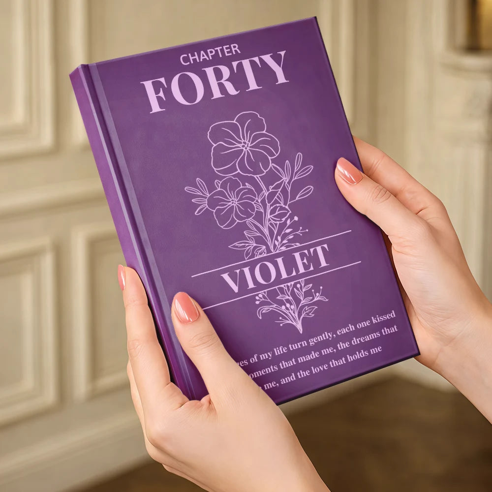 Gift For Mother, Gift For Daughter, Love - Birth Flower The Pages Of My Life Turn Gently - Personalized Hardcover Journal