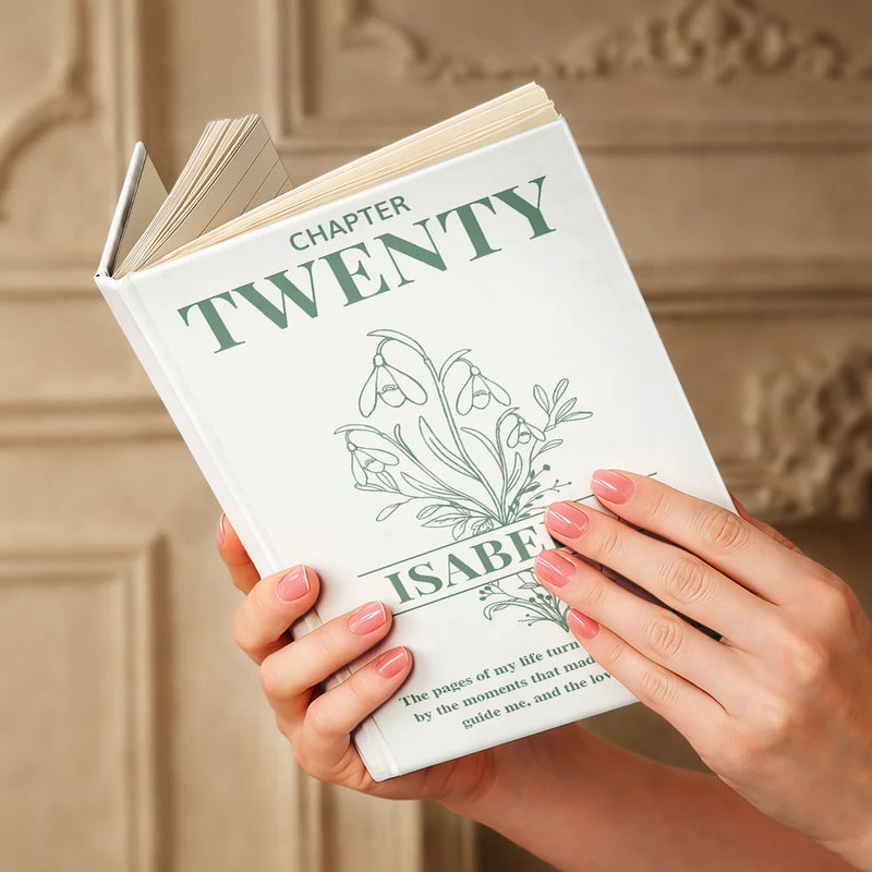 Gift For Mother, Gift For Daughter, Love - Birth Flower The Pages Of My Life Turn Gently - Personalized Hardcover Journal