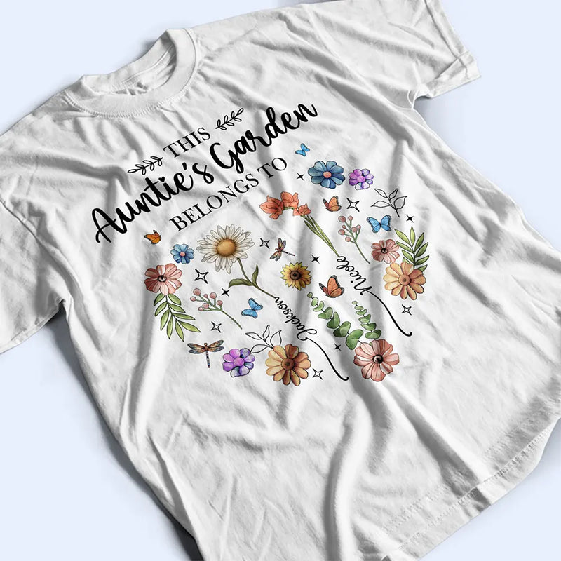 Gift For Yourself, Gift For Women, Gift For Mother, Gift For Grandma, Love - Birth Flower This Grandma's Garden Belongs - Personalized T Shirt