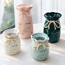 Gift For Daughter,Mom,Daughters (Adult),Happy - Birth Flower Watching You Be A Mom - Personalized Ribbon Tie Flower Vase