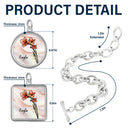 Happy, Gift For Women, Gift For Yourself, Gift For Wife, Gift For Girlfriend - Birth Flowers Bloom Where You're Planted - Personalized Charm Bracelet