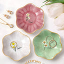 Gift For Yourself, Gift For Women, Happy, Top Market - Birth Flowers Bloom Where You're Planted - Personalized Lotus Jewelry Dish