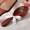 Gift For Wife,Gift For Girlfriend,Gift For Women,Gift For Yourself,Gift For Aunt,Gift For Mother,Gift For Grandma,Gift For Daughter,Gift For Sisters,Gift For Bestie,Happy - Birth Flowers Bloom Where You're Planted - Personalized Wooden Hair Brush