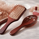 Gift For Wife,Gift For Women,Gift For Mother,Gift For Grandma,Happy - Birth Flowers Grandma's Garden - Personalized Wooden Hair Brush