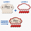 Parents,Family,Gift For Mother,Gift For Father,Gift For Grandpa,Gift For Grandma,Love,Christmas - Birth Month Flower Family Stockings - Personalized 2-Layered Wooden Ornament