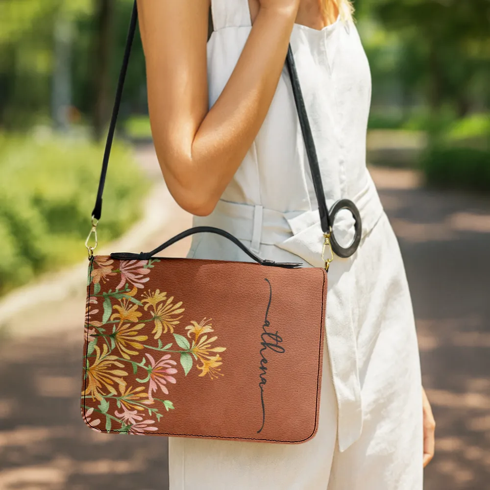 Gift For Yourself, Gift For Women, Happy - Birth Month Flower Watercolor Blooming In Love - Personalized Bible Cover