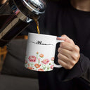 Gift For Yourself, Gift For Women, Happy - Birth Month Flower Watercolor Blooming In Love - Personalized White Edge-to-Edge Mug