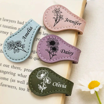Circle Leather Magnetic Bookmark