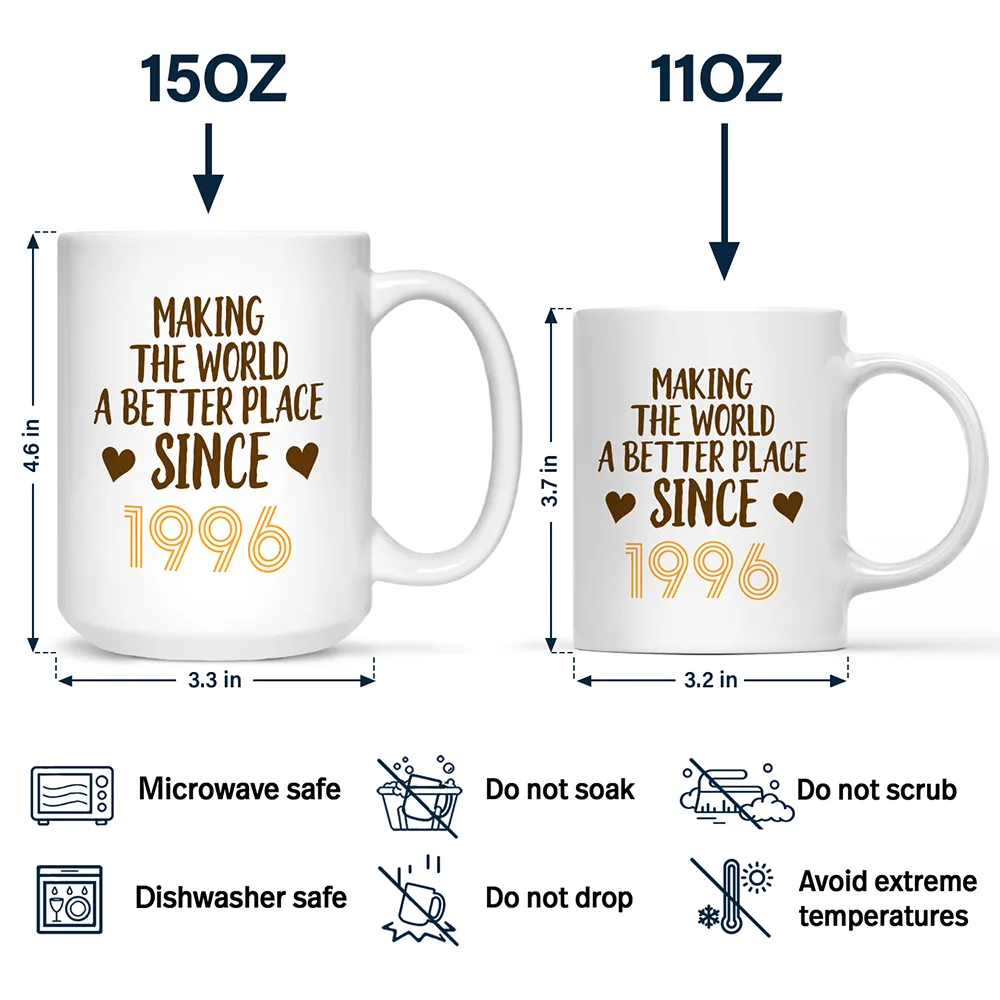 Gift For Yourself,Gift For Women,Gift For Mother,Gift For Aunt,Gift For Grandma,Gift For Bestie,Happy - Birth Month Flowers Bloom Making The World A Better Place - Personalized Mug