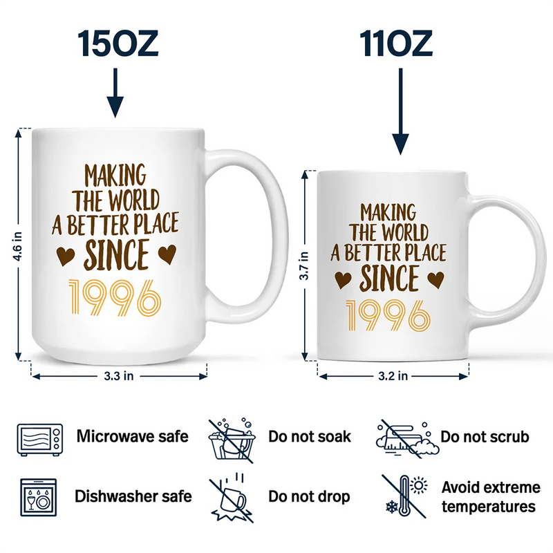 Gift For Yourself,Gift For Women,Gift For Mother,Gift For Aunt,Gift For Grandma,Gift For Bestie,Happy - Birth Month Flowers Bloom Making The World A Better Place - Personalized Mug