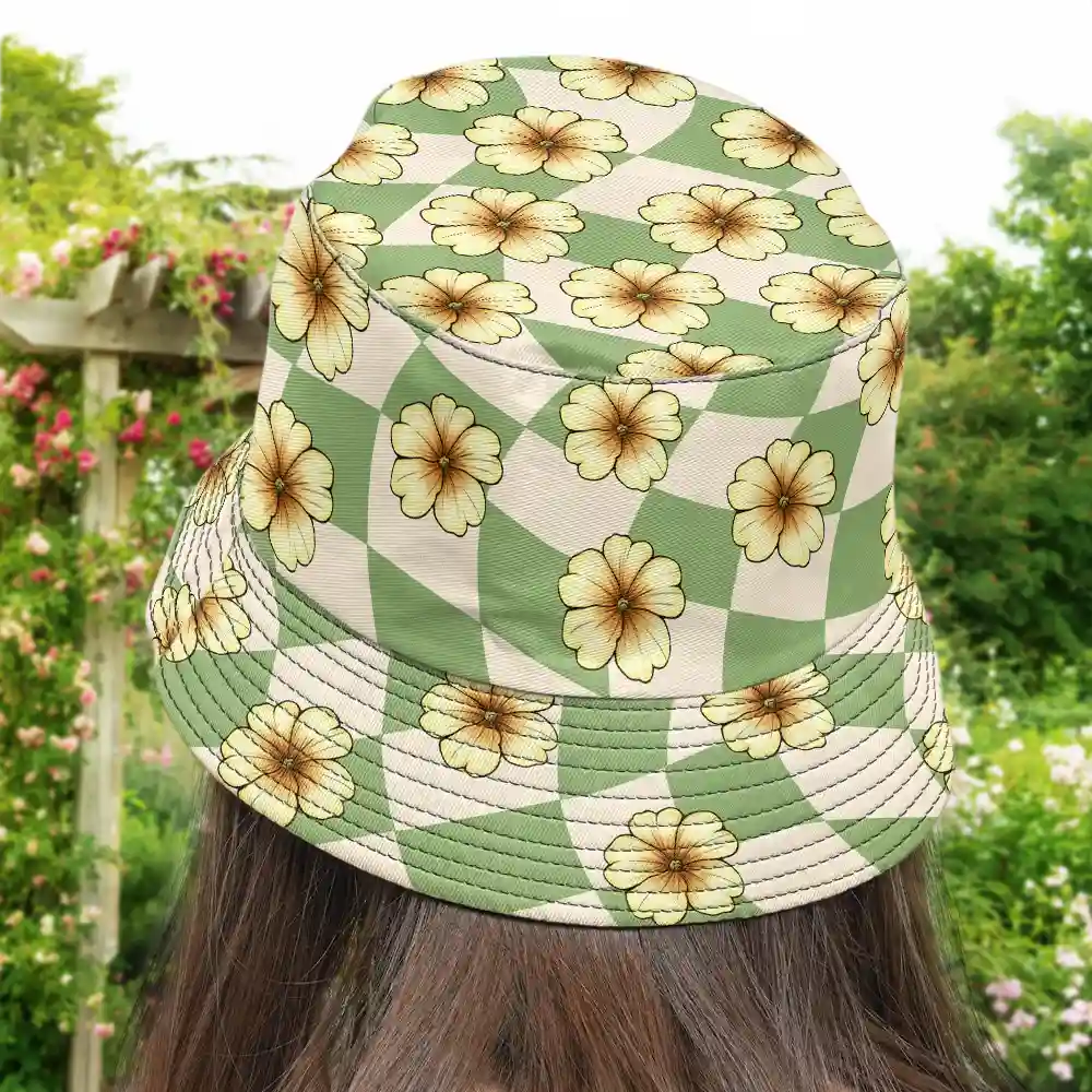 Gift For Women,Gift For Yourself,Happy,Gift For Sisters,Gift For Bestie - Birth Month Flowers Bloom Where You're Planted Women - Personalized Bucket Hat