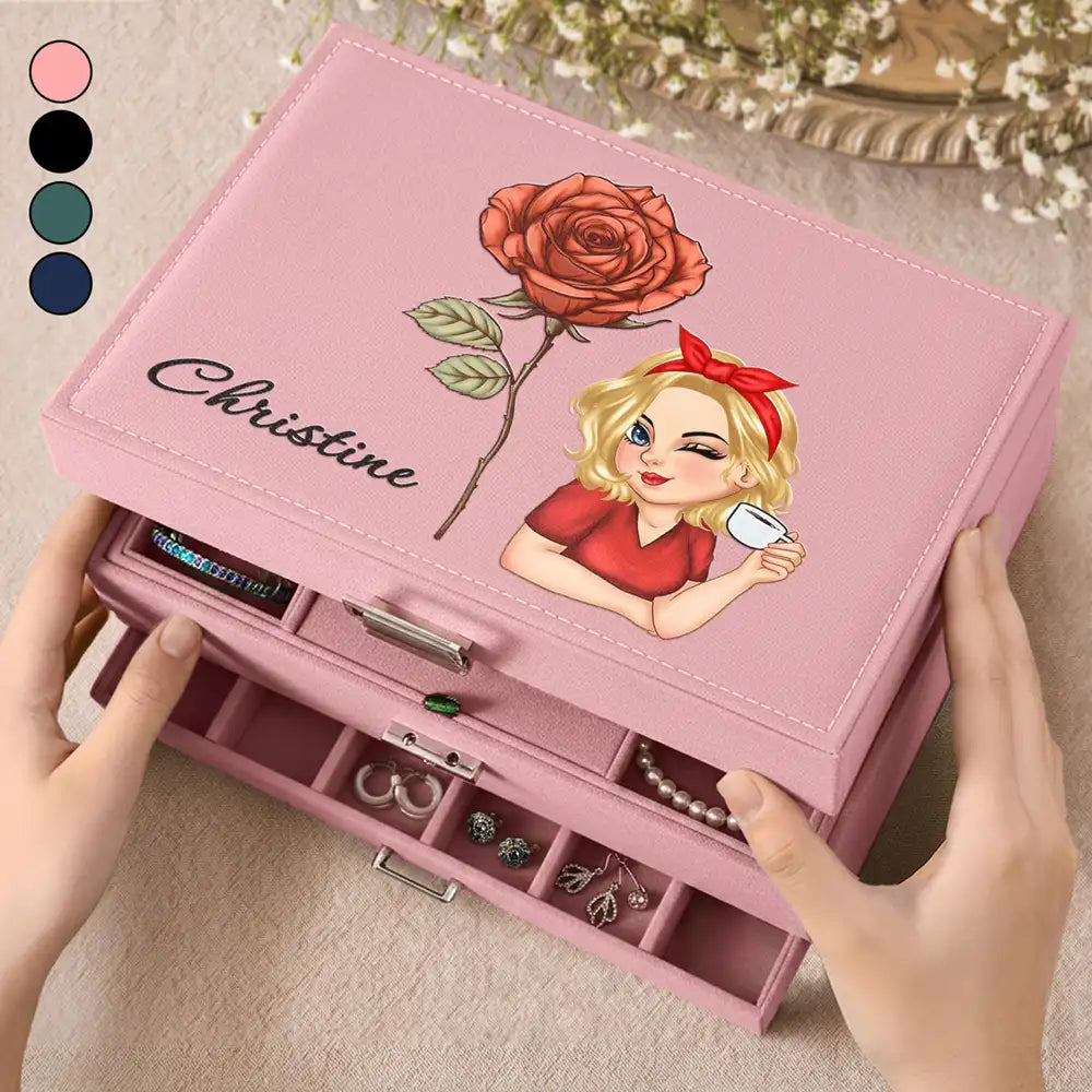 Birth Month Flowers Bloom Where You're Planted Women - Personalized Jewelry Storage Box