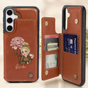 Happy,Gift For Yourself,Gift For Wife,Gift For Women,Gift For Grandma - Birth Month Flowers Bloom Where You're Planted Women - Personalized Leather Flip Wallet Phone Case