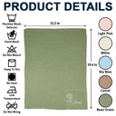 New Dad, New baby, New Mom, Love - Birth Month Flowers Sketch Baby Name - Personalized Embroidered Knitted Baby Blanket