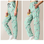 Gift For Yourself,Gift For Women,Happy,Christmas - Birth Month Flowers Turban Woman - Personalized Pajama Pants