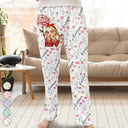 Gift For Yourself,Gift For Women,Happy,Christmas - Birth Month Flowers Turban Woman - Personalized Pajama Pants