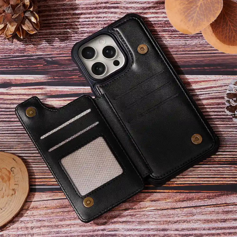 Gift For Father,Gift For Grandpa,Happy - Best Dad Grandpa Ever Fist Bump - Personalized Leather Flip Wallet Phone Case