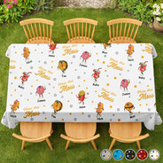 Family,Happy,Gift For Yourself,Gift For Father,Gift For Mother,Icon - Bless This Mess - Personalized Tablecloth